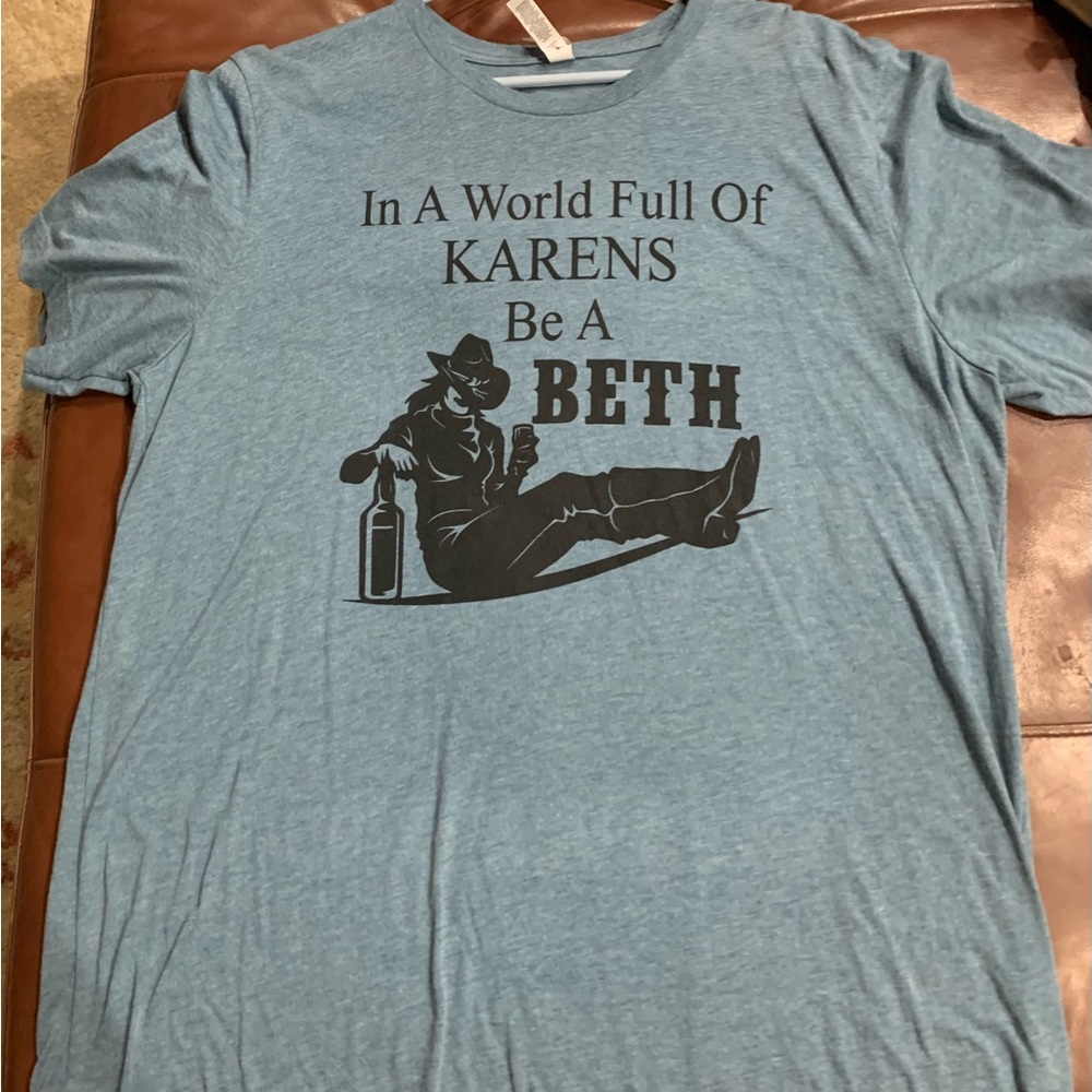 Bella Canvas Heather Blue T-Shirt Yellowstone Beth